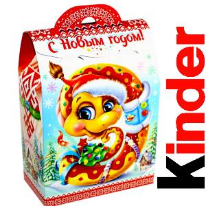 Детский подарок на Новый Год в жестяной упаковке весом 430 грамм по цене 1657 руб в Чегеме