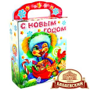 Детский подарок на Новый Год в мешочке весом 800 грамм по цене 1261 руб в Чегеме